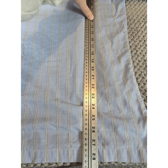 Vintage Christian Dior Monsieur Nightshirt XL Blue Striped 60/40 Cotton Poly - Picture 7 of 7